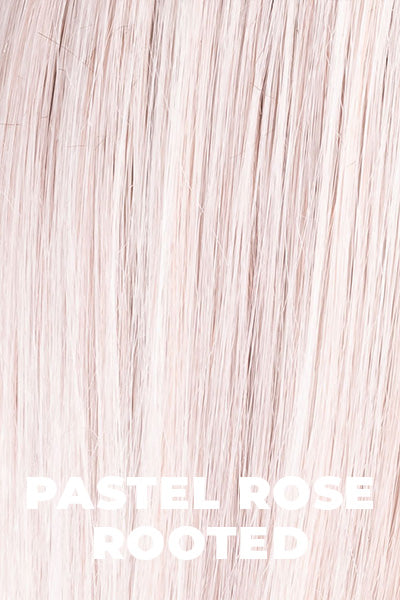 Ellen Wille - Rooted Synthetic Colors - Pastel Rose Rooted. Pink and Pearl Blonde Blend with Light Brown Roots.