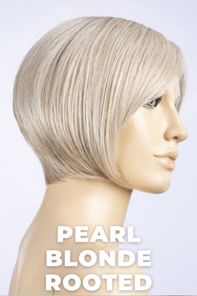 Ellen Wille Wigs - Promise Mono Part - Human Hair Blend wig with Pearl Platinum and Medium Ash Brown with Winter White Blend and Shaded Roots