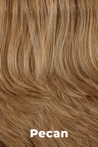 Mane Attraction - Synthetic Colors - Pecan. Light Ash Brown with Gold Blonde highlights.
