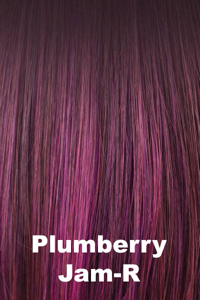 Noriko - Shaded Synthetic Colors - Plumberry Jam-R. Berry blended with Violet Reds and Hot Pink with Dark Wine Roots.