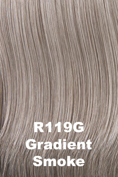 Hairdo - Synthetic Colors - Gradient Smoke (R119G). Light Brown with 80% grey blended in the front gradually blending to 50% grey in the nape area.