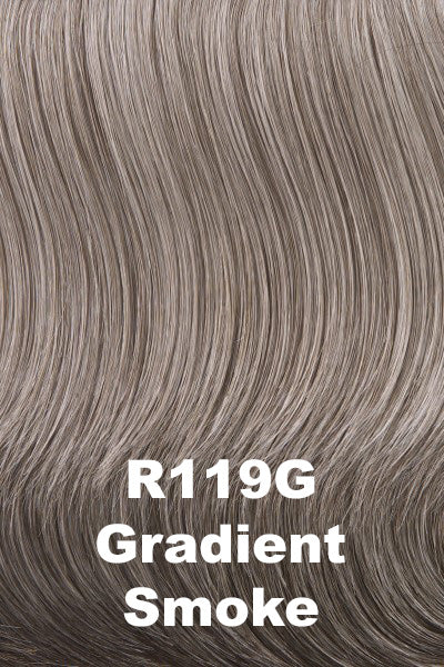 Raquel Welch - Synthetic Colors - Gradient Smoke (R119G). Light Brown w/ 80% Gray in front gradually blended into 50% Gray in nape area.
