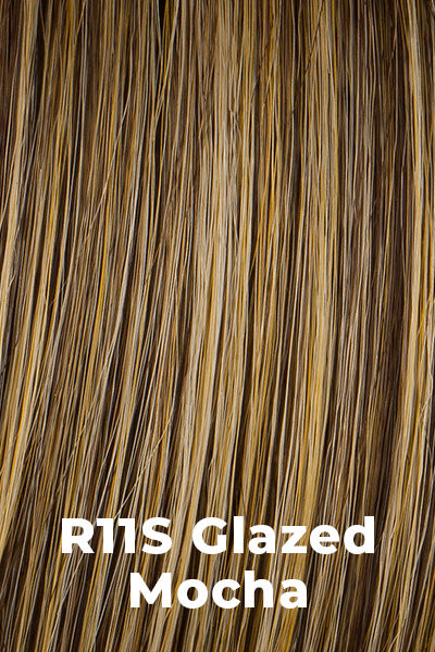 Hairdo - Synthetic Colors - Glazed Mocha (R11S). Medium brown with honey highlights.