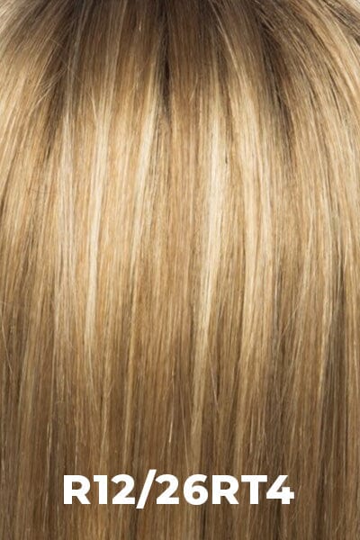 Estetica - Human Hair Colors - R12/26RT4. Light Brown blended with Golden Blonde and Dark Brown roots.