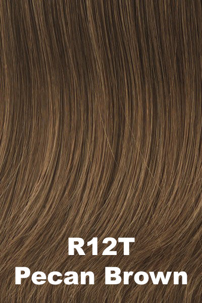 Raquel Welch - Human Hair Colors - Pecan Brown (R12T). Light Brown w/ Ash Brown tips.