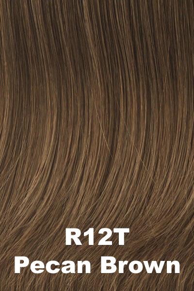 Hairdo - Synthetic Colors - Pecan Brown (R12T). Light brown base with lighter tips.