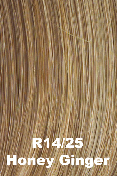Raquel Welch - Human Hair Colors - Honey Ginger (R14/25). Dark Golden Blonde w/ light Gold highlights.