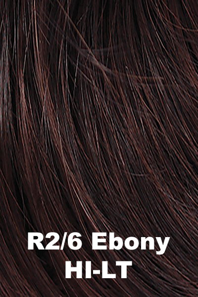 Hairdo - Synthetic Colors - Ebony Highlight (R2/6). Dark brown with subtle warm brown highlights.