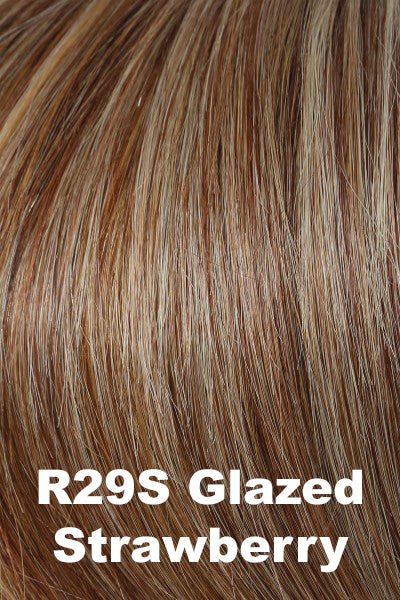 Raquel Welch - Human Hair Colors - Glazed Strawberry (R29S). Strawberry Blonde w/ Pale Blonde highlights.