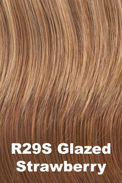 Raquel Welch Wigs - Dress Code - Glazed Strawberry (R29S). Strawberry Blonde w/ Pale Blonde highlights.