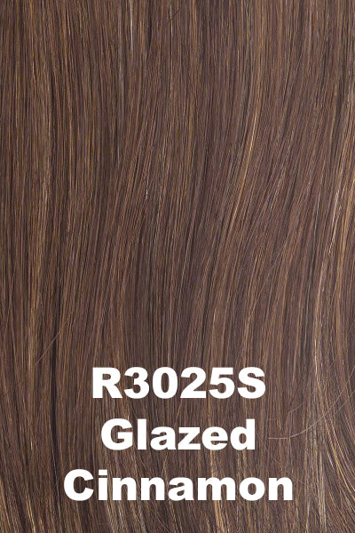 Raquel Welch - Human Hair Colors - Glazed Cinnamon (R3025S). Med Reddish Brown w/ Ginger highlights on top.