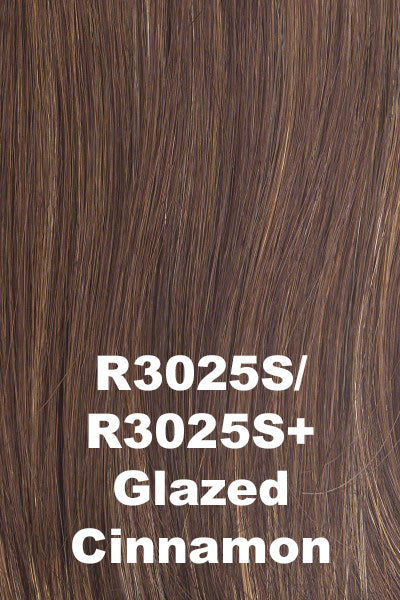 Hairdo - Synthetic Colors - Glazed Cinnamon (R3025+). Med Reddish Brown w/ Ginger highlights on top