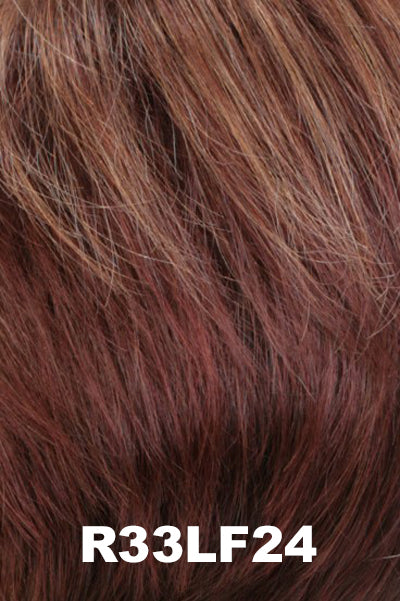 Estetica - Synthetic Colors - R33LF24. Dark Auburn lightening to Gold Blonde mix in front.