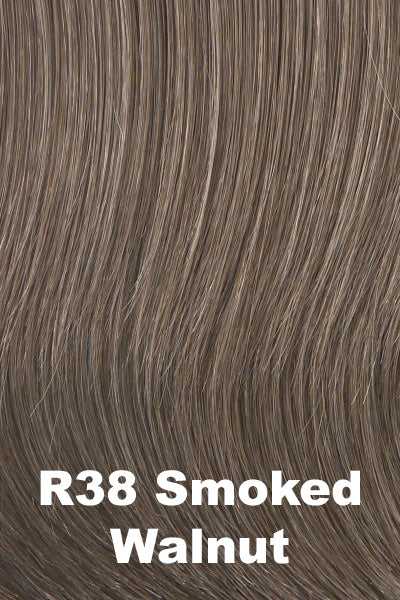 Raquel Welch Wigs - Dress Code - Smoked Walnut (R38). Light Brown w/ 50% Gray.