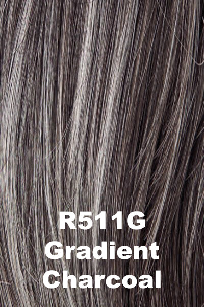 Raquel Welch - Synthetic Colors - Gradient Charcoal (R511G). Light Brown w/ 90% Gray in front gradually blended in 30% Dark Gray nape.