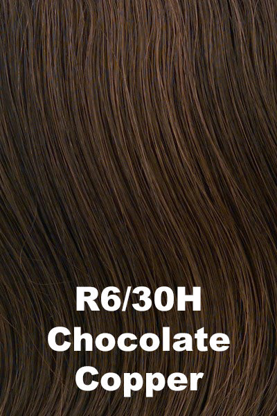 Hairdo - Synthetic Colors - Chocolate Copper (R6/30H). Medium brown base with subtle copper highlights.