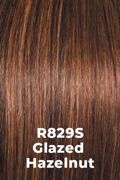 Hairdo - Synthetic Colors - Glazed Hazelnut (R829S). Medium Brown with auburn highlights.