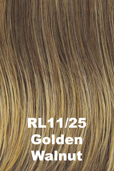 Raquel Welch Wigs - Straight Chic - Golden Walnut (RL11/25). Rich Light Brown w/ Gold highlights.