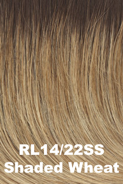 Raquel Welch - Shaded Synthetic Colors - Shaded Wheat (RL14/22SS). Warm medium Blonde w/ medium Brown Roots.