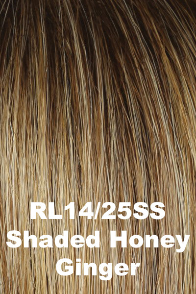 Raquel Welch - Shaded Synthetic Colors - Shaded Honey Ginger (RL14/25SS). Dark Golden Blonde w/ light Gold highlights with Medium Brown rooting.