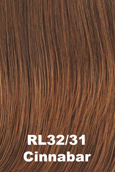 Raquel Welch Wigs - Dress Rehearsal - Cinnabar (RL32/31). Rich Chestnut w/ warm undertones.