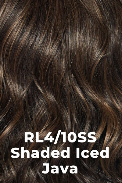 Raquel Welch Wigs - Straight Chic - Shaded Iced Java (RL4/10SS). A cool Dark Brown with lighter Brown highlights and Dark Rooting.