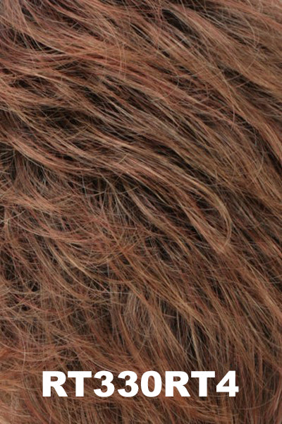 Estetica - Shaded Synthetic Colors - RT330RT4. Medium Auburn tipped with Dark Auburn & Dark Brown roots.