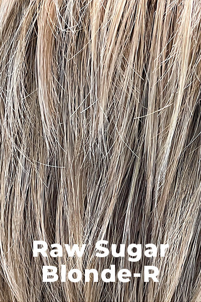 Belle Tress - Synthetic Colors - Raw Sugar Blonde-R. Dark rooted medium brown with stone blonde and caramel blonde highlights.
