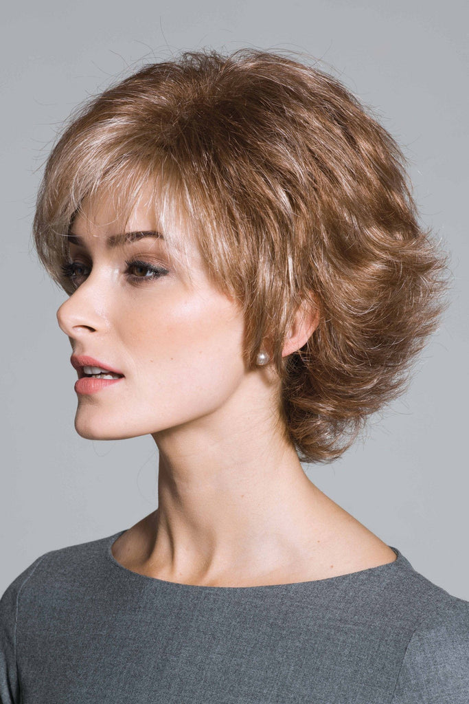 Model wearing the Rene of Paris wig Sierra #2328 12.