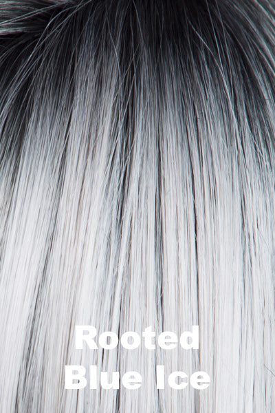 Tony or Beverly - Synthetic Colors - Rooted Blue Ice. Blue Black Roots w/ Silver White Ends.