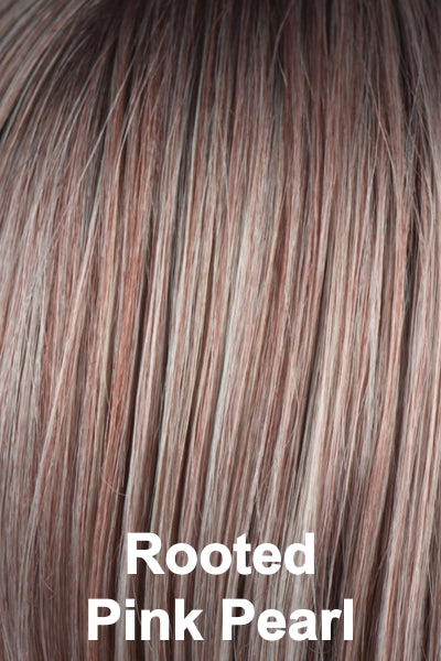 Tony or Beverly - Synthetic Colors - Rooted Pink Pearl. Medium brown root blended into pink pearl.
