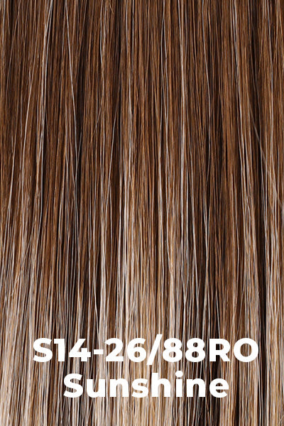 Jon Renau - Shaded Synthetic Colors - S14-26/88RO (Sunshine). Medium brunette roots fading to honey blonde hues at the ends.