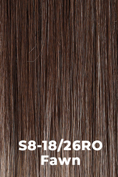 Jon Renau - Shaded Synthetic Colors - S8-18/26RO (Fawn). Rich dark roots blend into honey and platinum blonde.