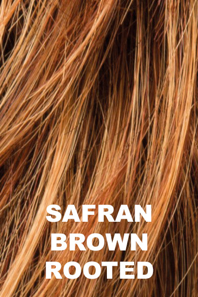 Ellen Wille - Rooted Synthetic Colors - Safran Brown Rooted. Medium Auburn, Copper Red and Light Auburn Blend with Medium Auburn Roots.