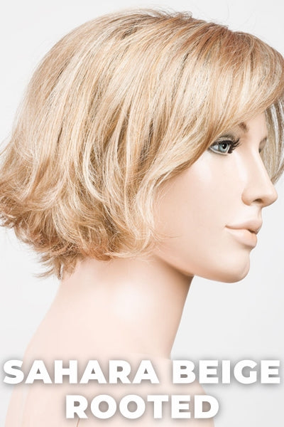 Ellen Wille - Rooted Synthetic Colors - Sahara Beige Rooted. Light Golden Blonde, Light Strawberry Blonde, Lightest Golden Blonde Blend with Dark Shaded Roots.