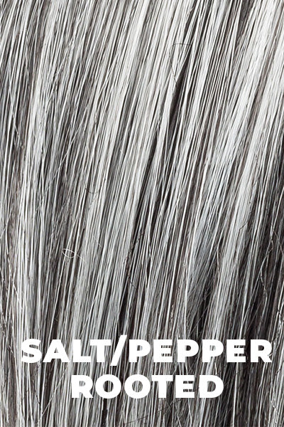 Ellen Wille - Rooted Synthetic Colors - Salt/Pepper Rooted. Light Natural Brown with 75% Gray, Medium Brown with 70% Gray and Pure White Blend.