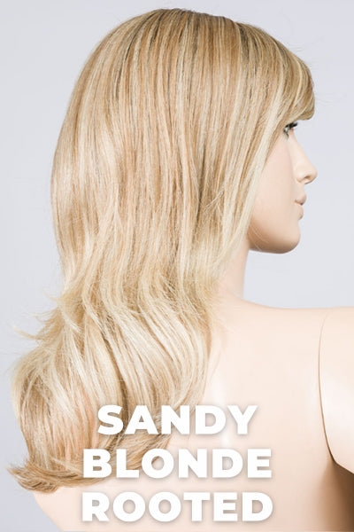 Ellen Wille - Rooted Synthetic Colors - Sandy Blonde Rooted. Medium Honey Blonde, Light Ash Blonde, and Lightest Reddish Brown Blend with Dark Roots.