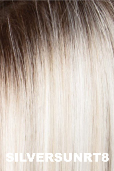 Estetica - Shaded Synthetic Colors - SILVERSUNRT8. Iced Blonde dusted with Soft Sand & Golden Brown roots.