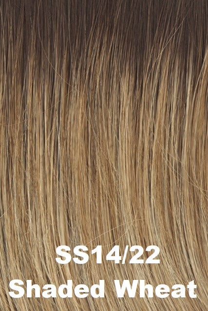 Raquel Welch - Human Hair Colors - Shaded Wheat (SS14/22). Warm med Blonde w/ med Brown Roots. 