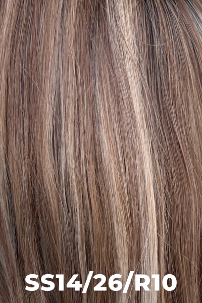 TressAllure Wigs - Dynamic - 14/26/R10. Warm Red Blonde Gold Blonde Blend Rooted Light Brown 