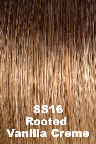 Hairdo - Synthetic Colors - Rooted Vanilla Creme (SS16). Medium blonde with dark roots.