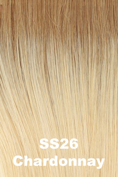 Raquel Welch - Human Hair Colors - Shaded Chardonnay (SS26). Warm Golden Blonde w/ warm medium Roots.