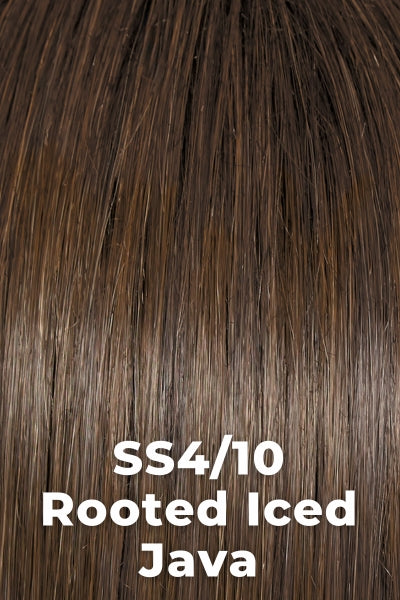 Hairdo Wigs - Soft Curls Headband - SS4/10 (Rooted Iced Java). A cool dark Brown w/ lighter Brown highlights and dark Rooting.