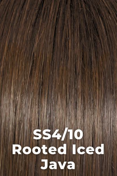 Hairdo - Synthetic Colors - Rooted Iced Java (SS4/10). Deepest brown with rich medium brown shading.