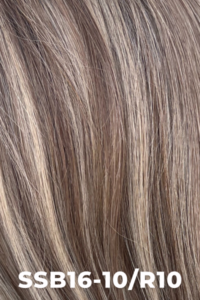 TressAllure - Easy Top 10" - SSB16-10/R10. Medium Blonde Light Brown Blend Rooted Light Brown.