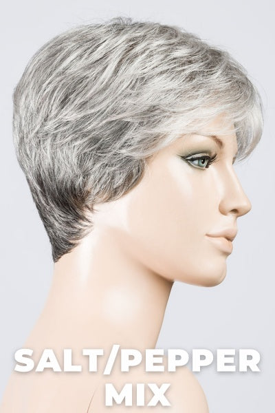 Ellen Wille Wigs - Bo Mono - Salt/Pepper Mix. Light Natural Brown with 75% Gray, Medium Brown with 70% Gray and Pure White Blend.