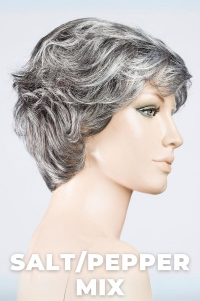 Ellen Wille Wigs - Alexis Deluxe - Salt/Pepper Mix. Light Natural Brown with 75% Gray, Medium Brown with 70% Gray and Pure White Blend.