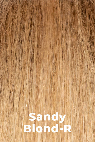 Alexander Couture - Human Hair Colors - Sandy Blond-R. A multi toned Cream, Honey, Ash and Toffee Blond base with a darker Blond root.