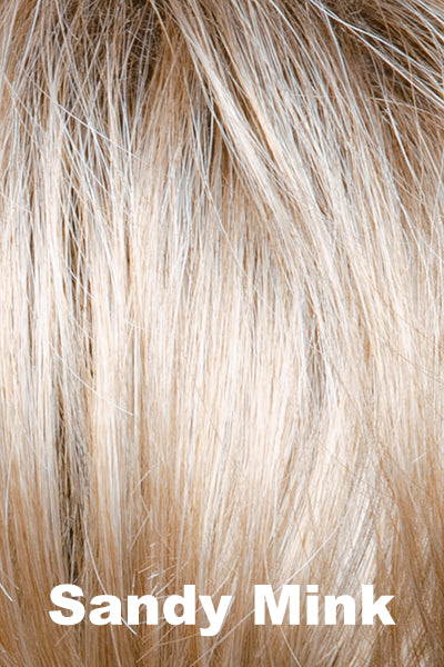 Orchid - Synthetic Colors - Sandy Mink. A medium cool brown root at the base, followed by cool cream blonds. It has very fine weaves of sandy tones with a truffle hue.
