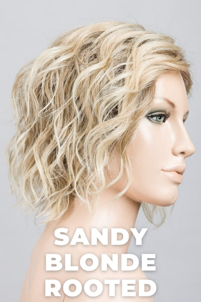 Ellen Wille Wigs - Scala - Sandy Blonde Rooted. Medium Honey Blonde, Light Ash Blonde, and Lightest Reddish Brown Blend with Dark Roots.